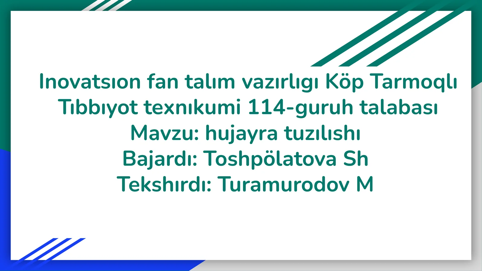 Hujayra tuzılıshı