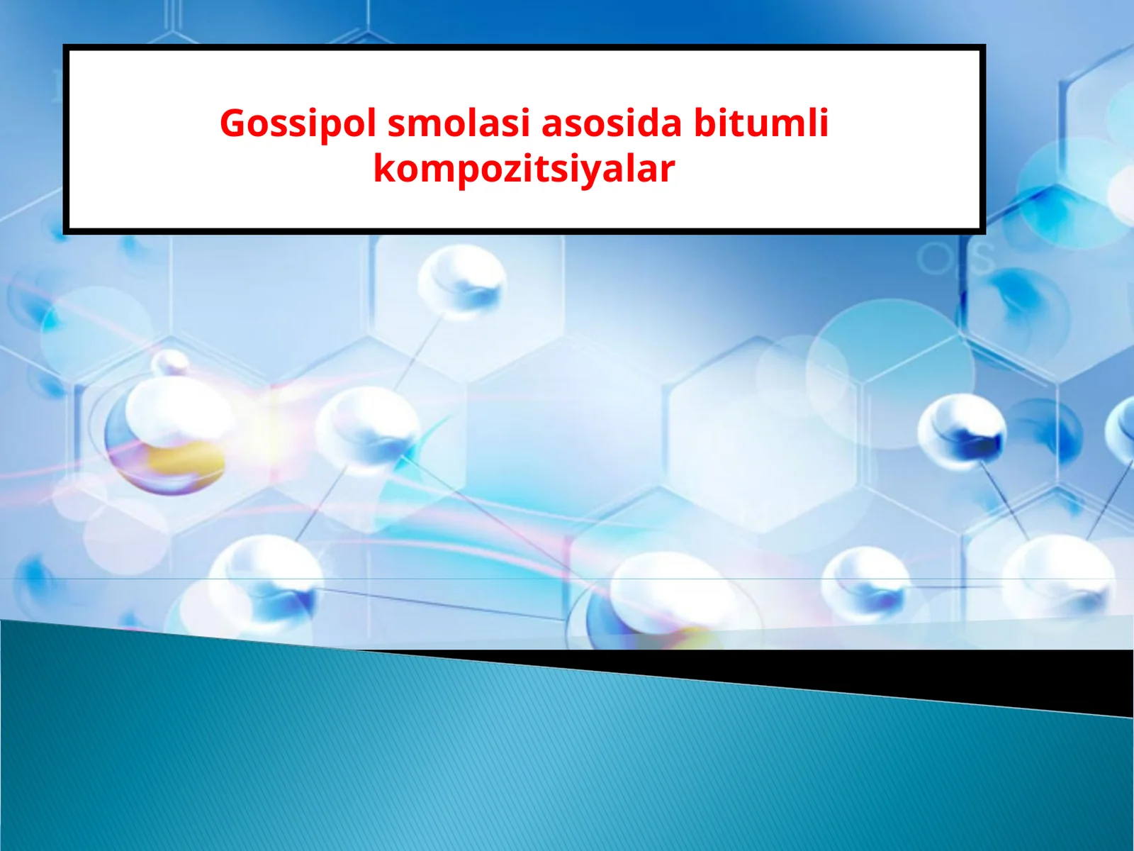 Gossipol smolasi asosida bitumli kompozitsiyalar
