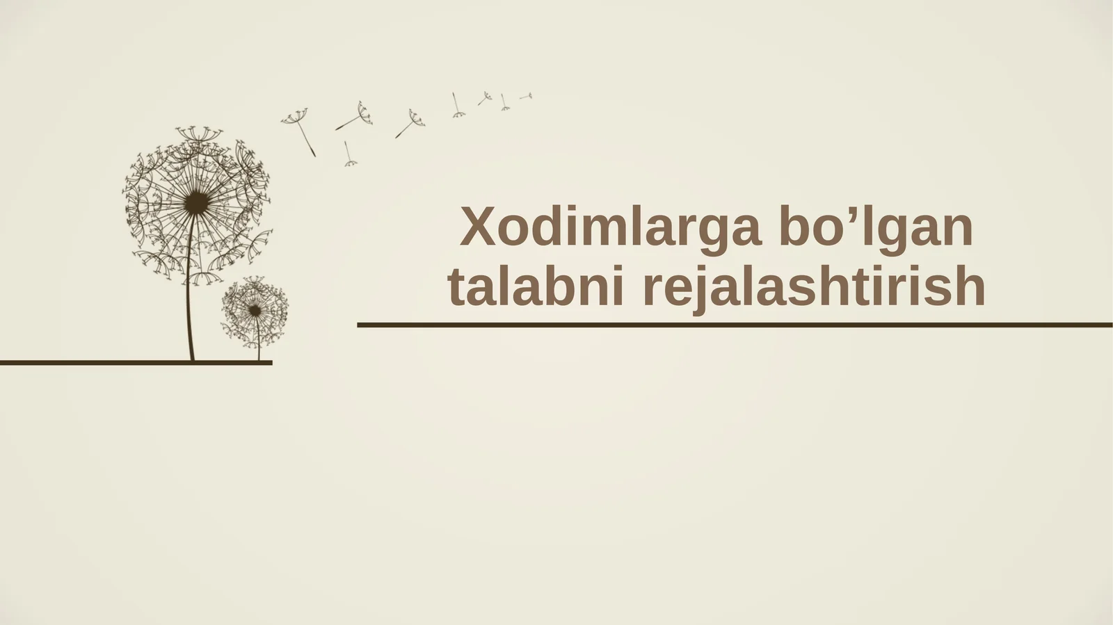 Xodimlarga bo’lgan talabni rejalashtirish