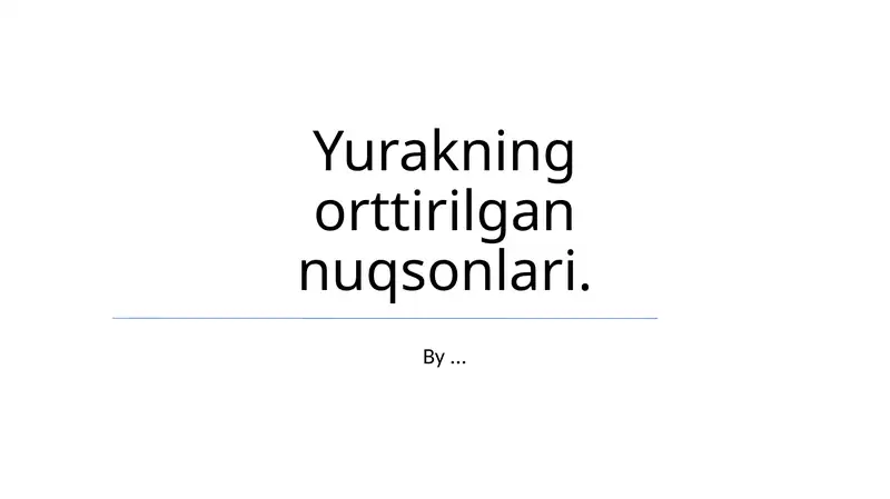 Tug'ma Yurak Nuqsonlari