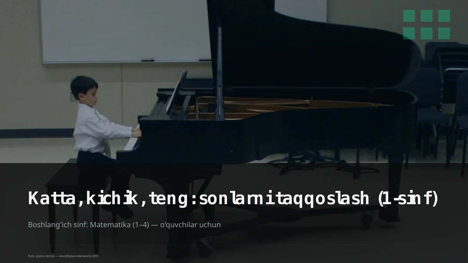 Katta, kichik, teng: sonlarni taqqoslash (1-sinf)