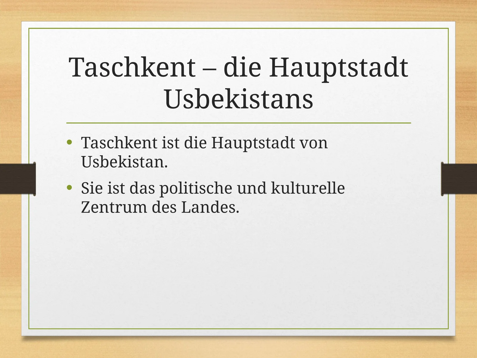 Taschkent– die Hauptstadt Usbekistans