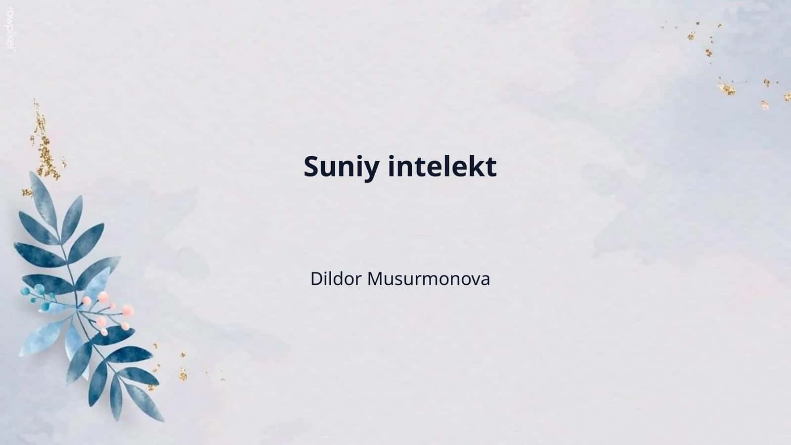 Suniy intelekt
