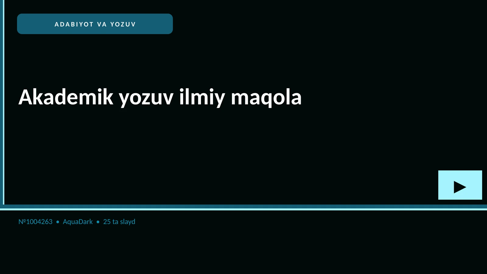 ADABIYOT VA YOZUV