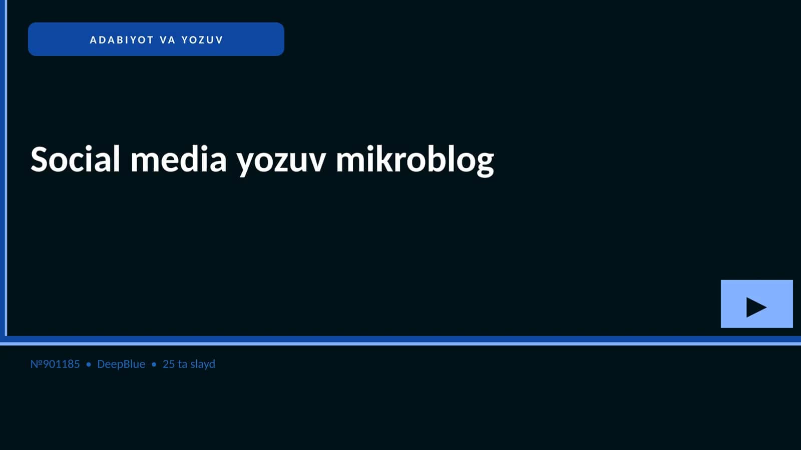 ADABIYOT VA YOZUV