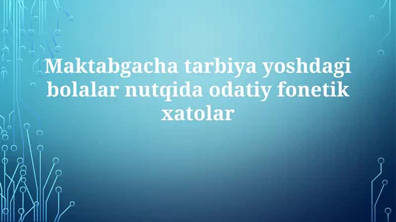 Odatiy fonetik xatolar