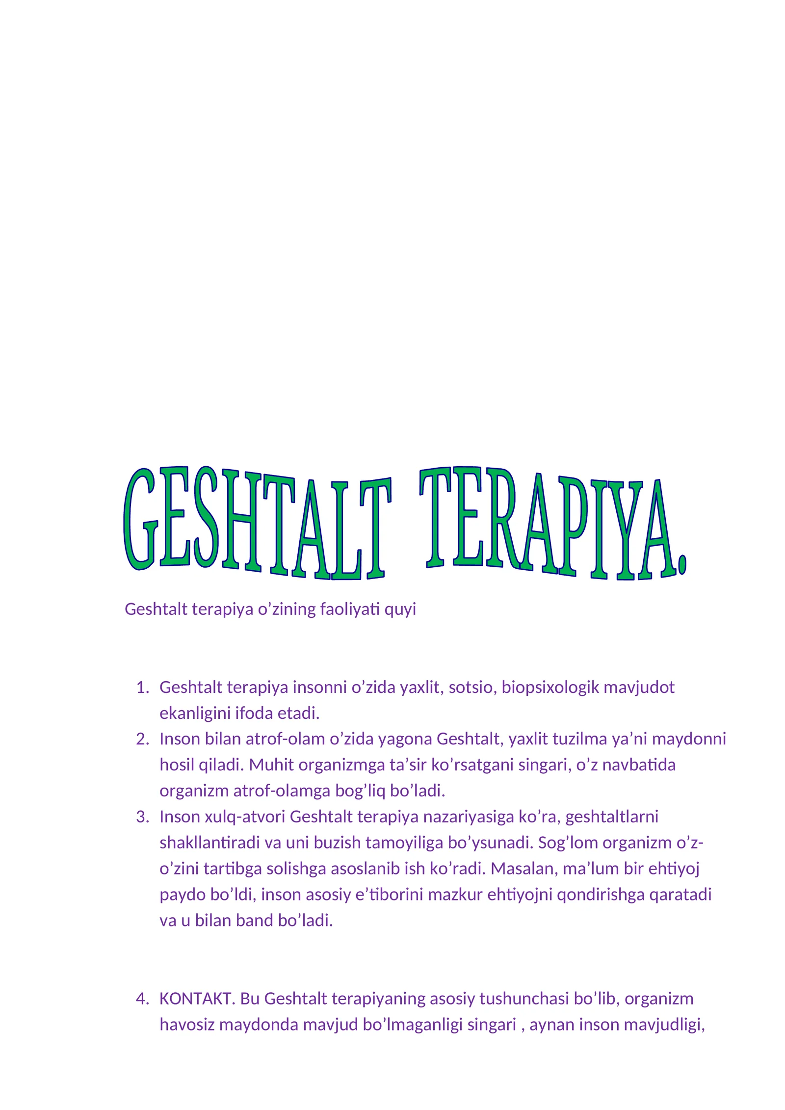 Geshtalt terapiya