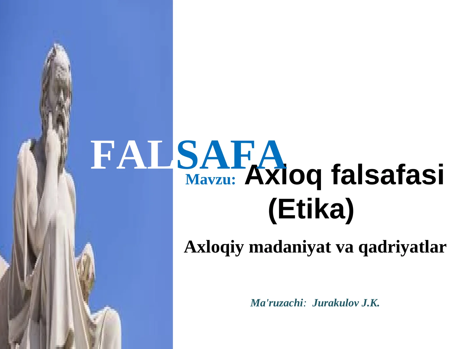 Axloq falsafasi (Etika)