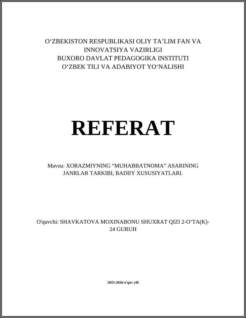 Muhabbatnoma