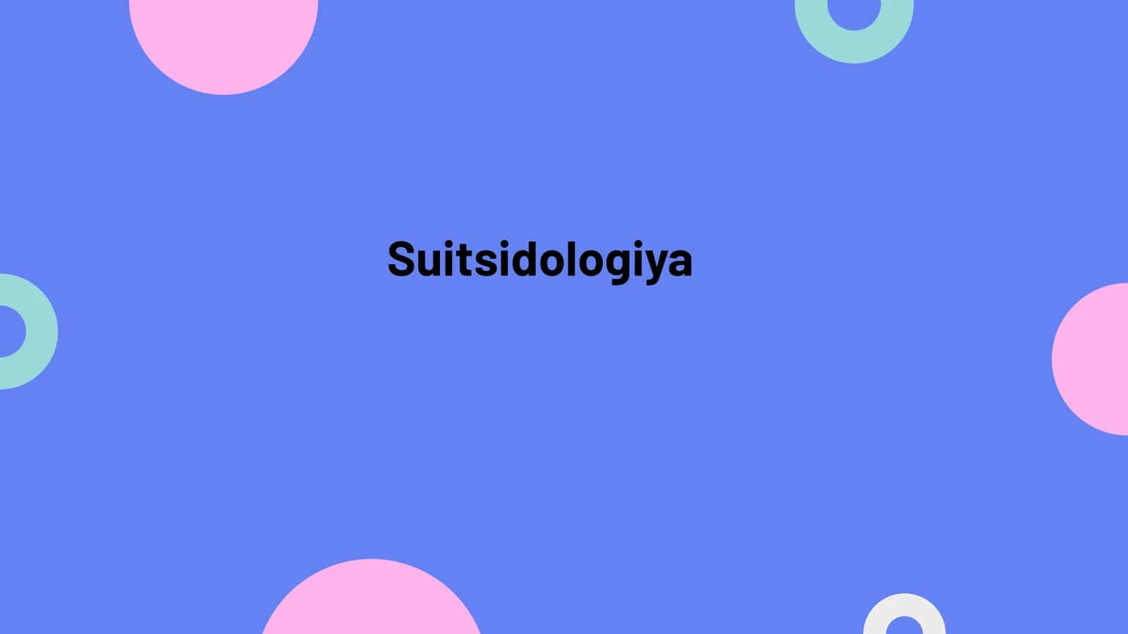 Suitsidologiya