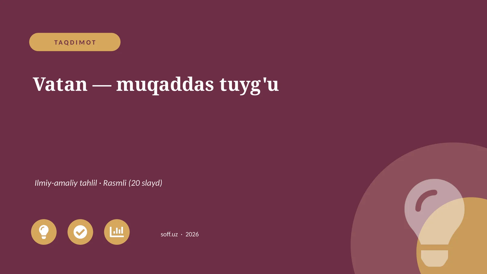 Vatan - muqaddas tuyg'u