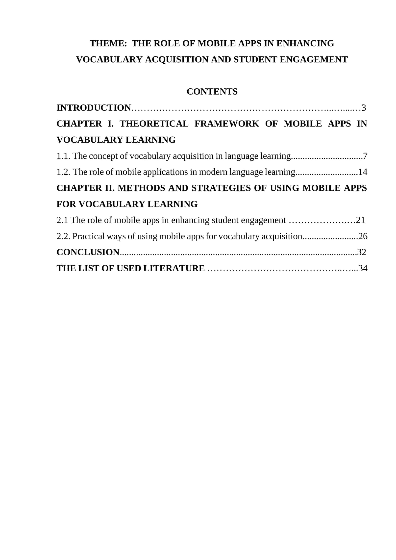 THE ROLE OF MOBILE APPS IN ENHANCING VOCABULARY ACQUISITION AND STUDENT ENGAGEMENT