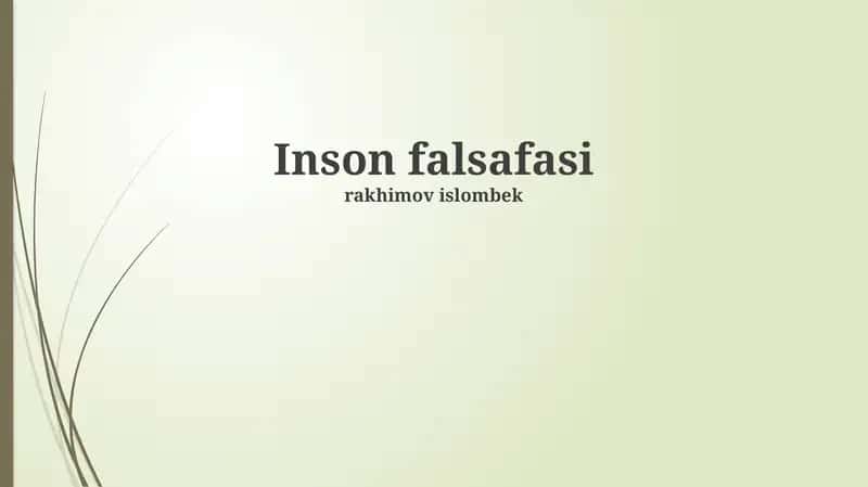 Inson falsafasi