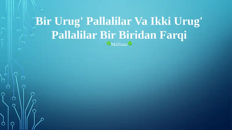 O'simliklarning Tuzilishi