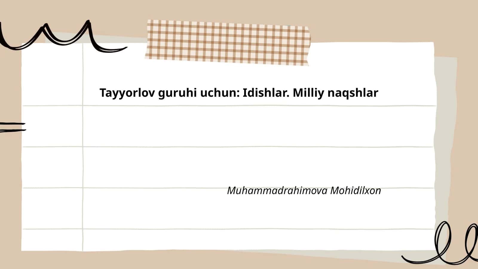 Idishlar. Milliy naqshlar