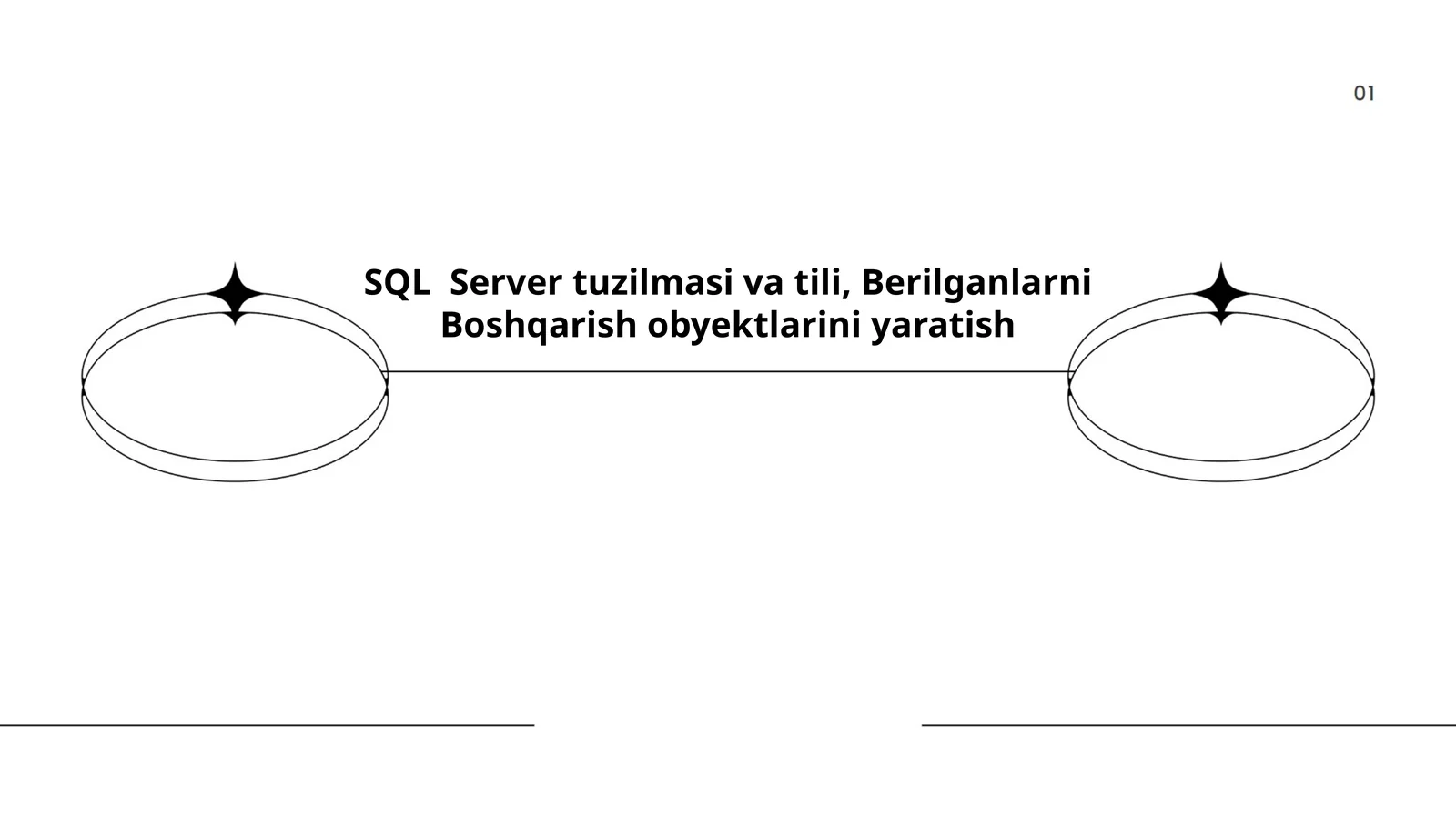 SQL Server tuzilmasi va tili, Berilganlarni Boshqarish obyektlarini yaratish
