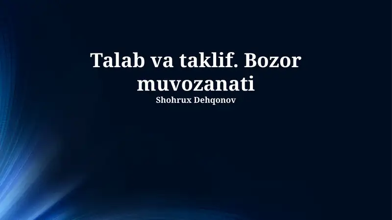 Bozor muvozanati