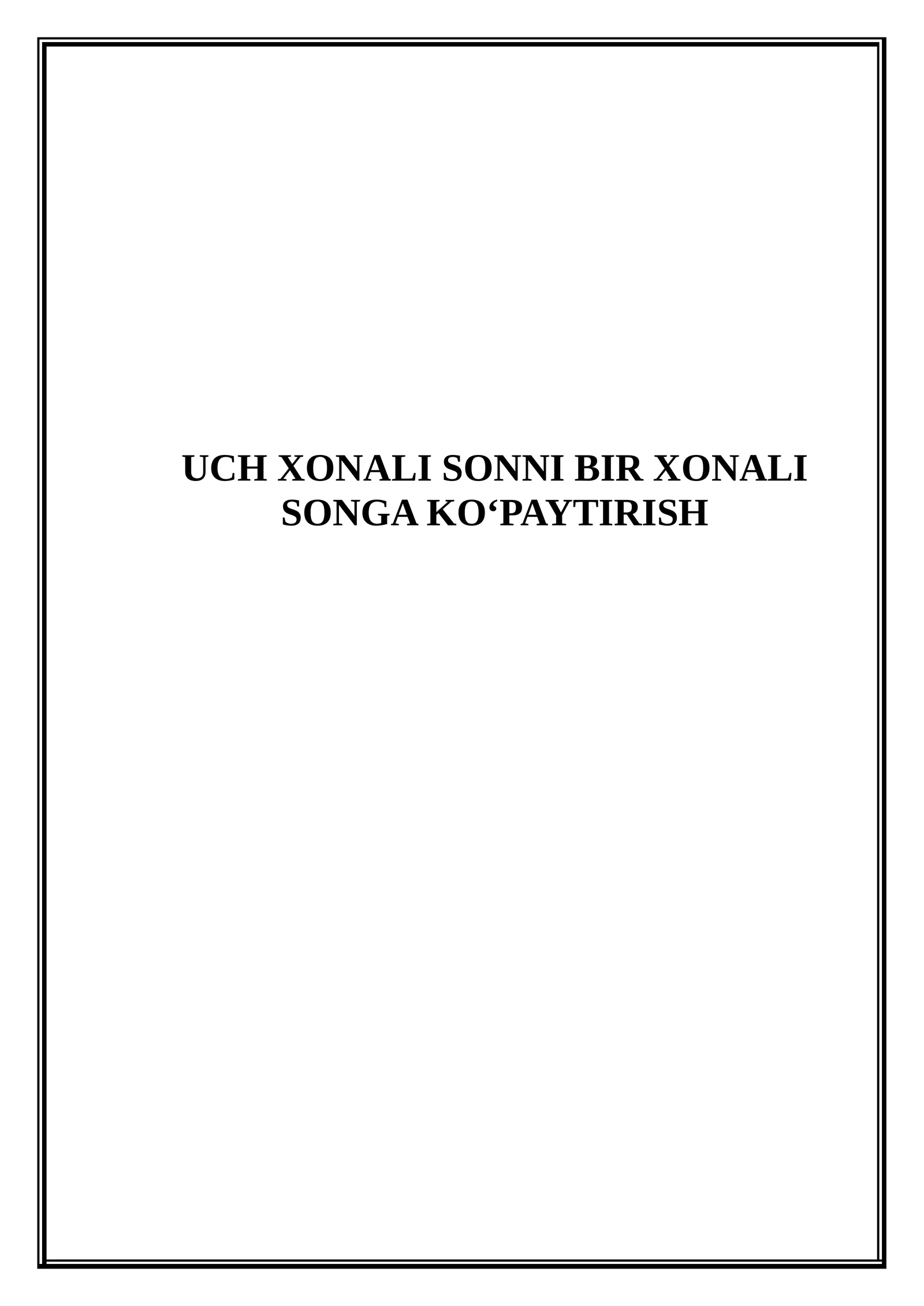 Uch xonali sonni bir xonali songa ko‘paytirish (Mikrodars Ishlanma)
