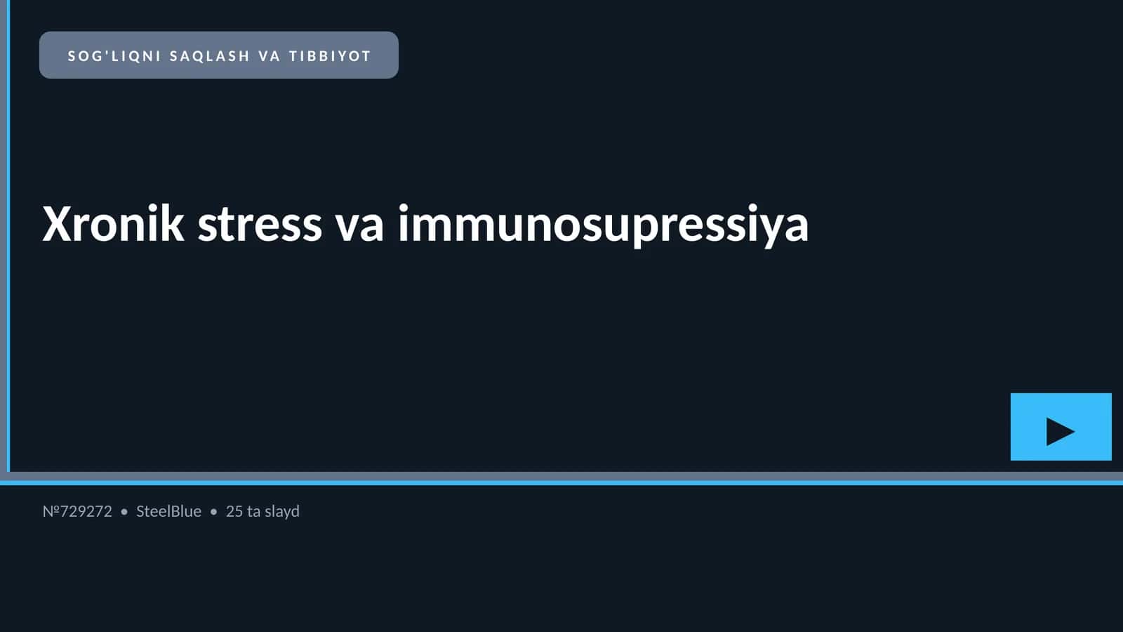 Xronik stress va immunosupressiya