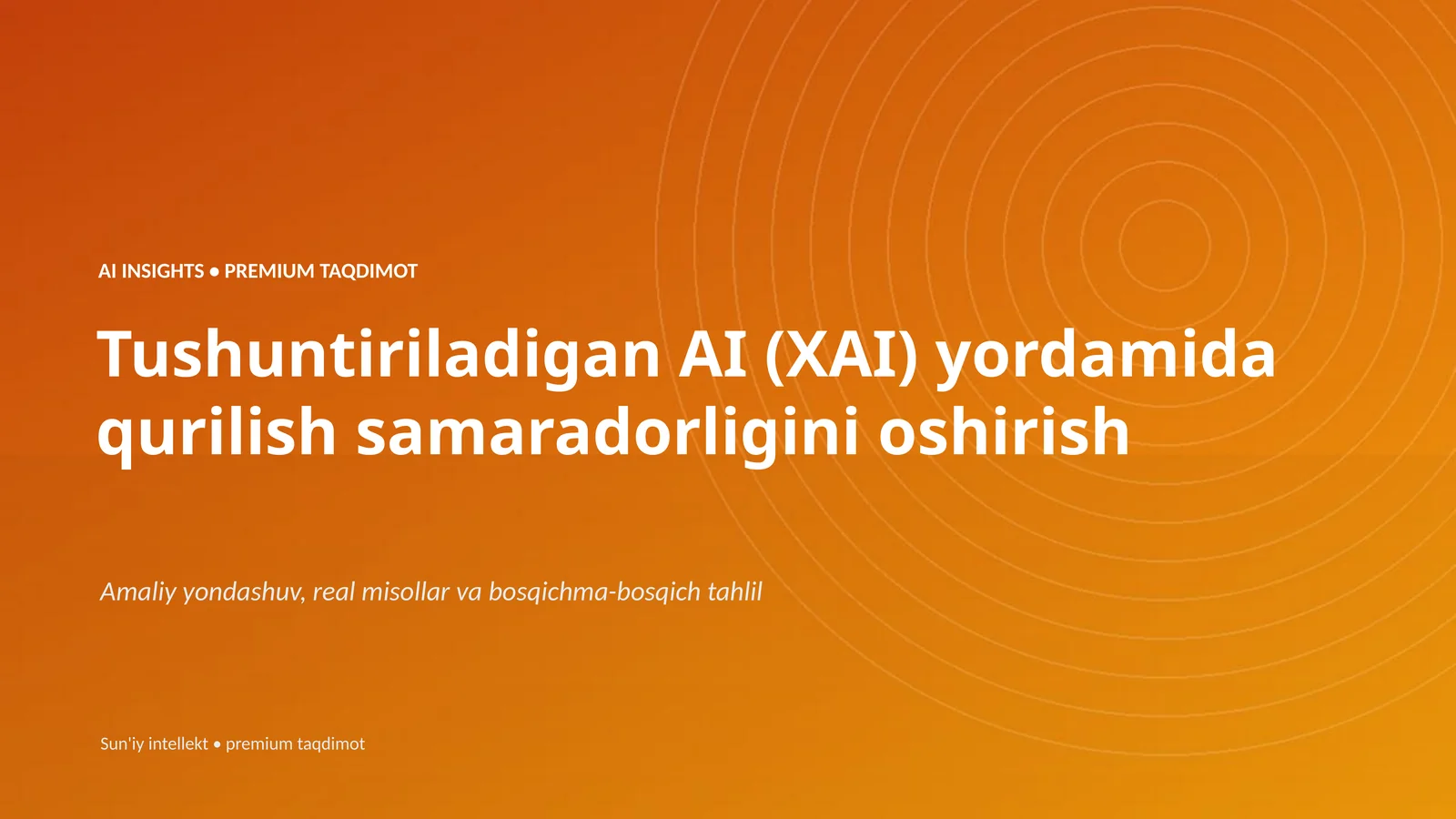Sun'iy intellekt • premium taqdimot