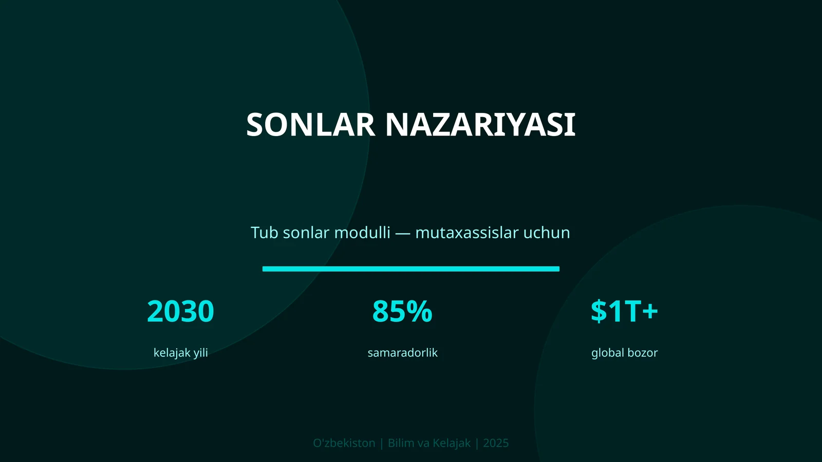 SONLAR NAZARIYASI