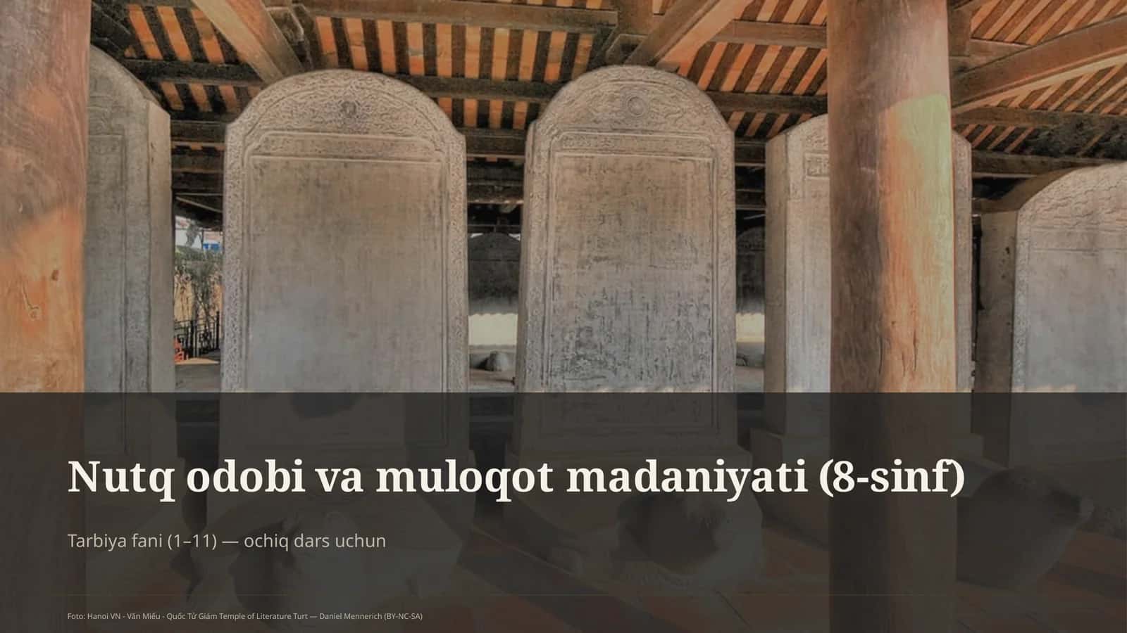 Nutq odobi va muloqot madaniyati (8-sinf)