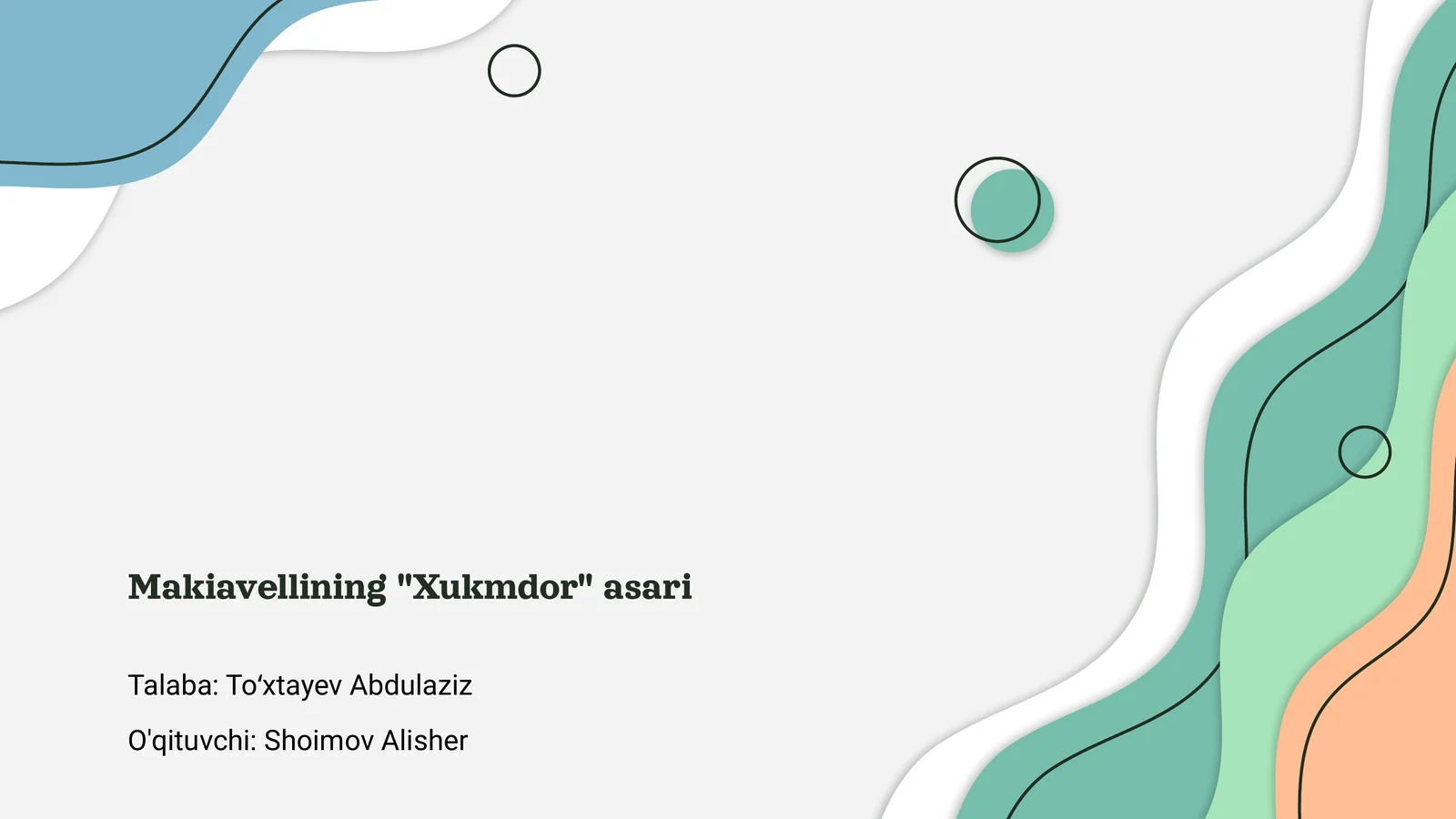 Makiavellining "Xukmdor" asari