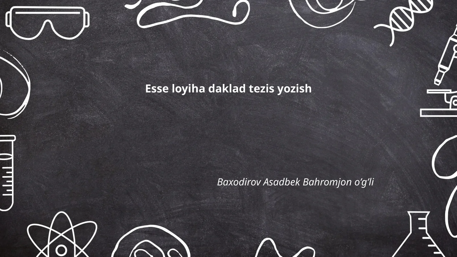 Esse loyiha daklad tezis yozish