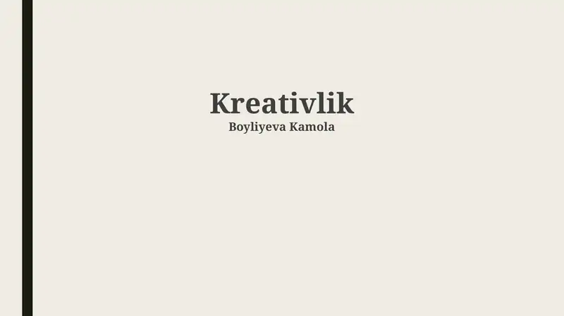 Kreativlik