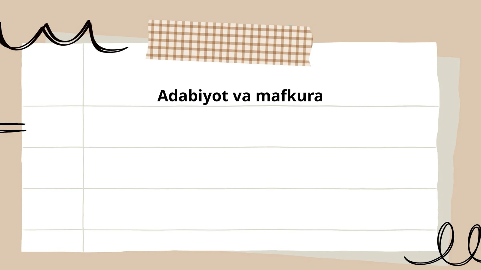 Adabiyot va mafkura