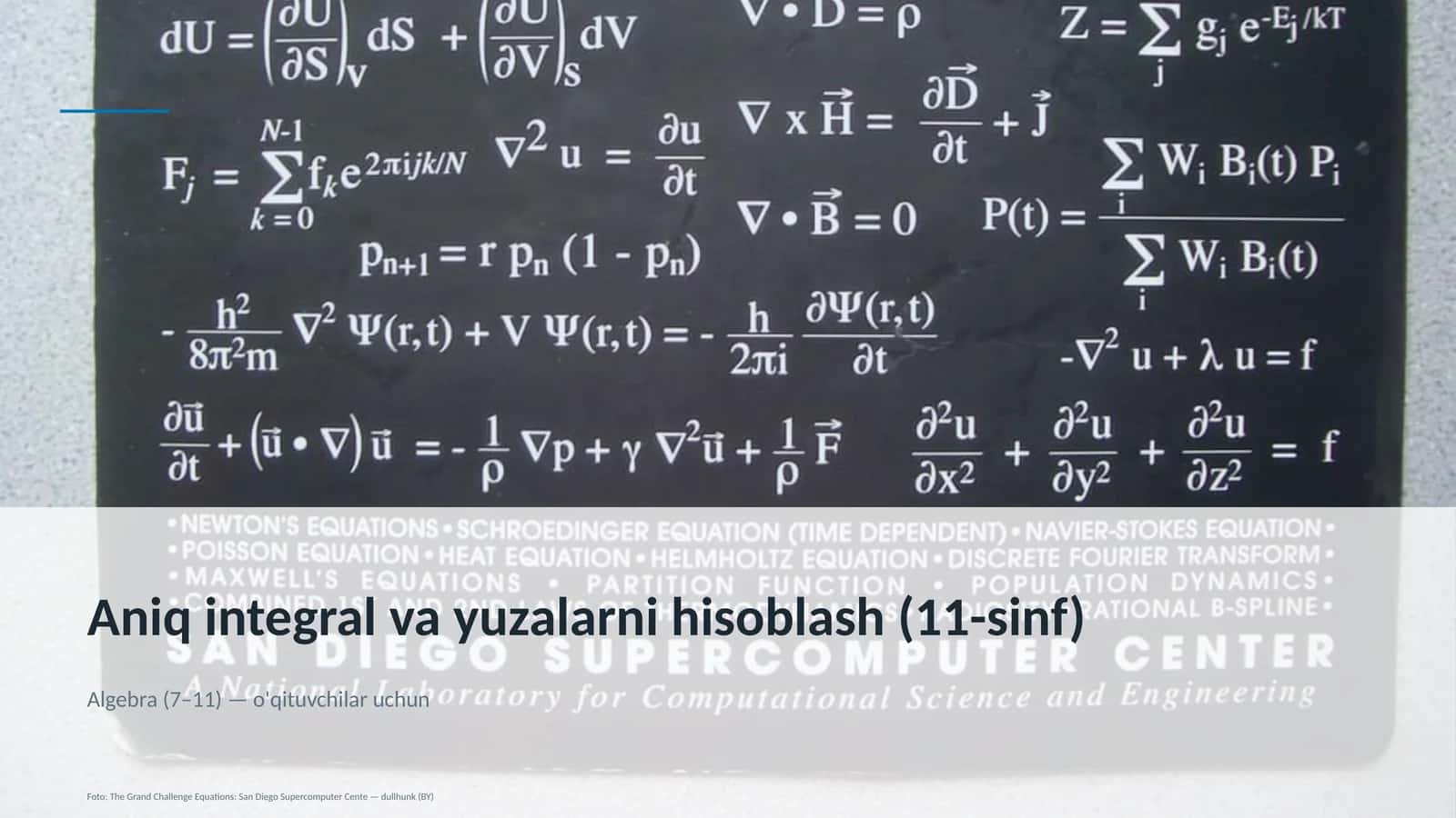 Aniq integral va yuzalarni hisoblash (11-sinf)