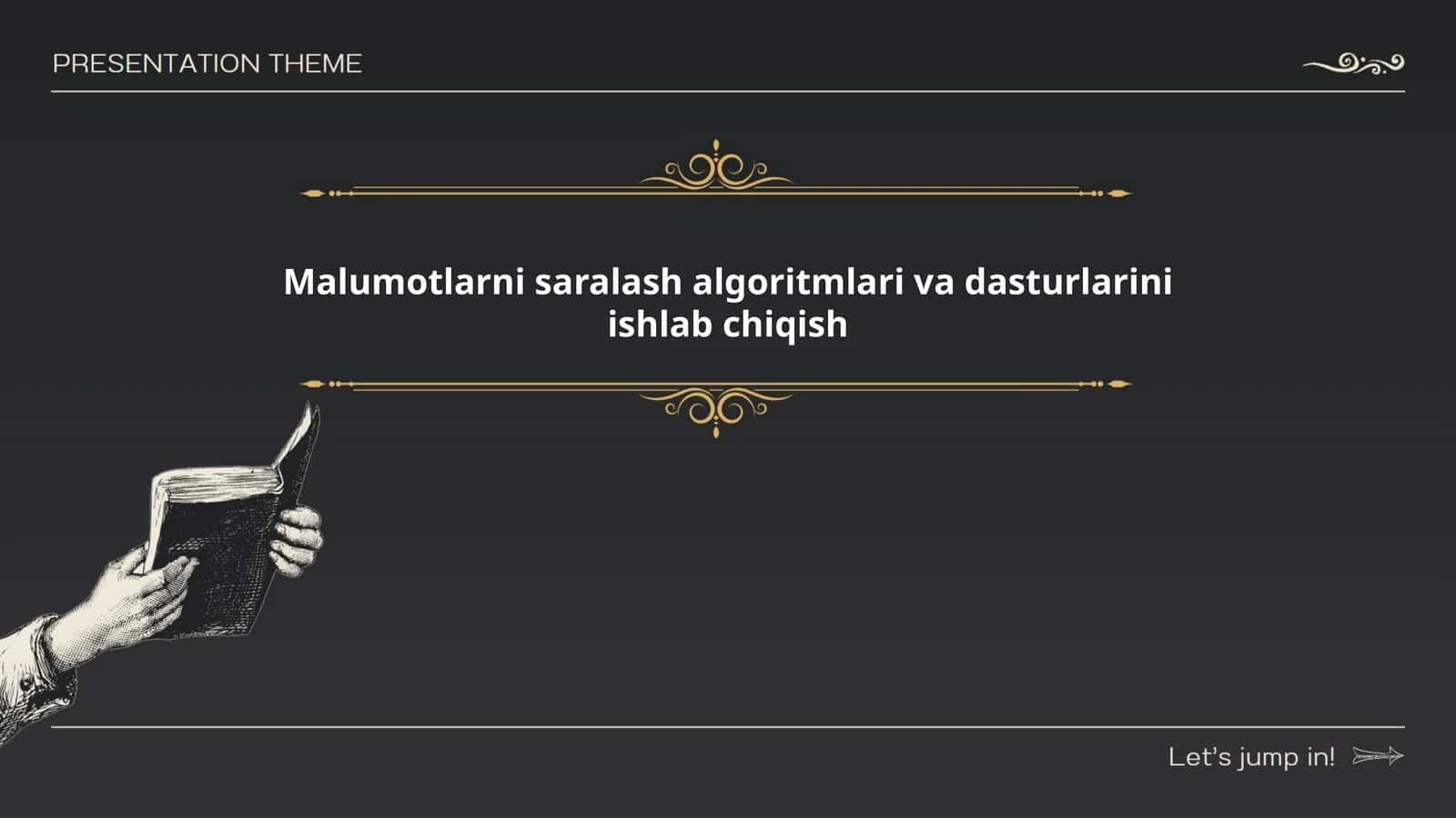 Malumotlarni tartiblash algoritmlari