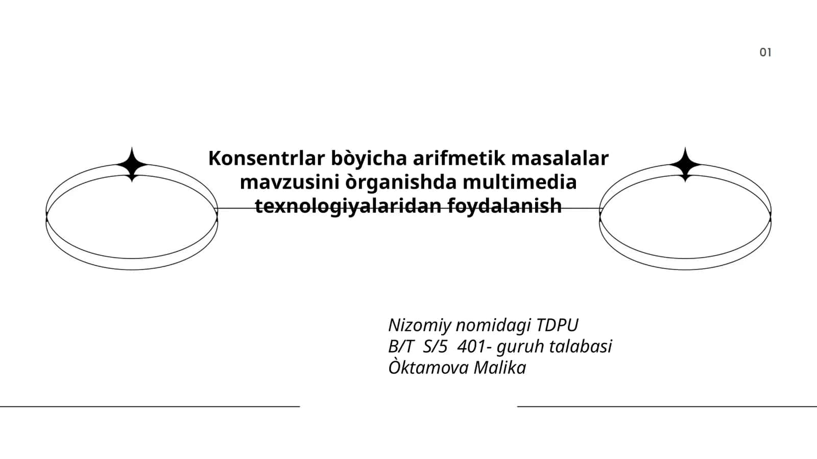 Konsentrlar bòyicha arifmetik masalalar mavzusini òrganishda multimedia texnologiyalaridan foydalanish