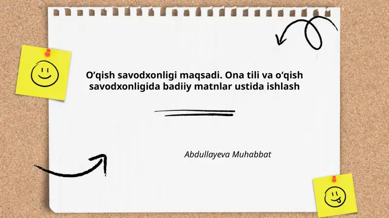 Oʻqish savodxonligi maqsadi