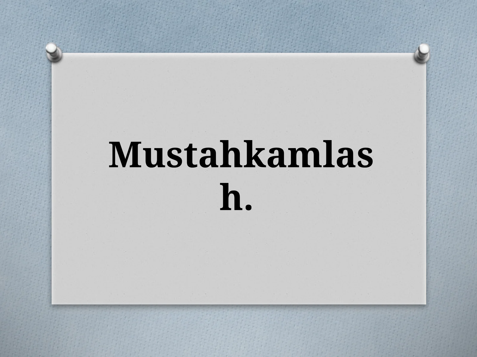 Yangimavzuni mustahkamlash