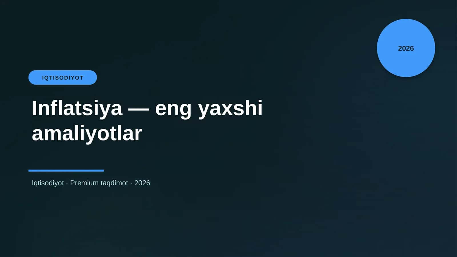 Inflatsiya — eng yaxshi amaliyotlar