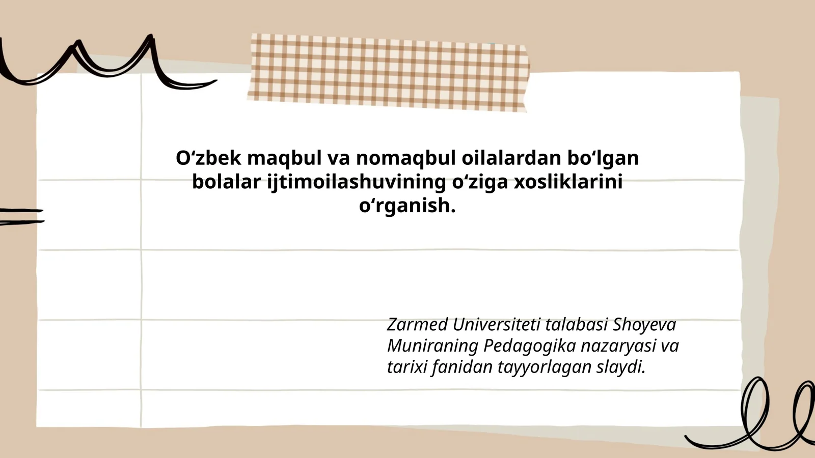 Pedagogika nazaryasi va tarixi fanidan tayyorlagan slayd