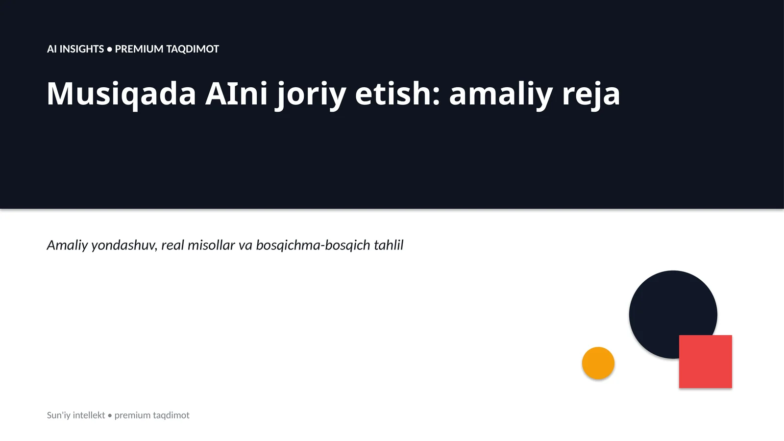 AI INSIGHTS • PREMIUM TAQDIMOT