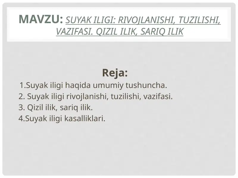 Suyak iligirivojlanishi