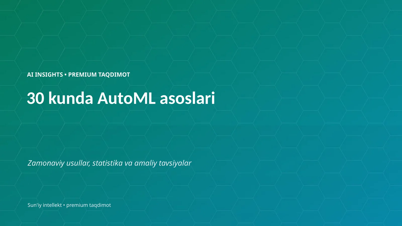 AI INSIGHTS • PREMIUM TAQDIMOT