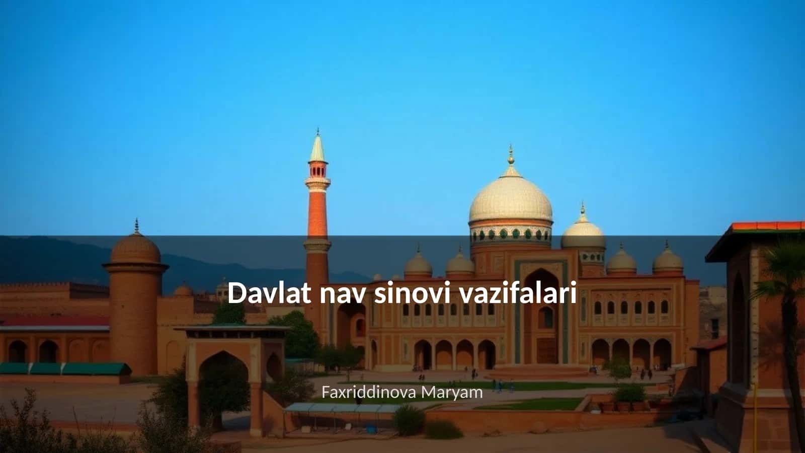 Davlat nav sinovi vazifalari
