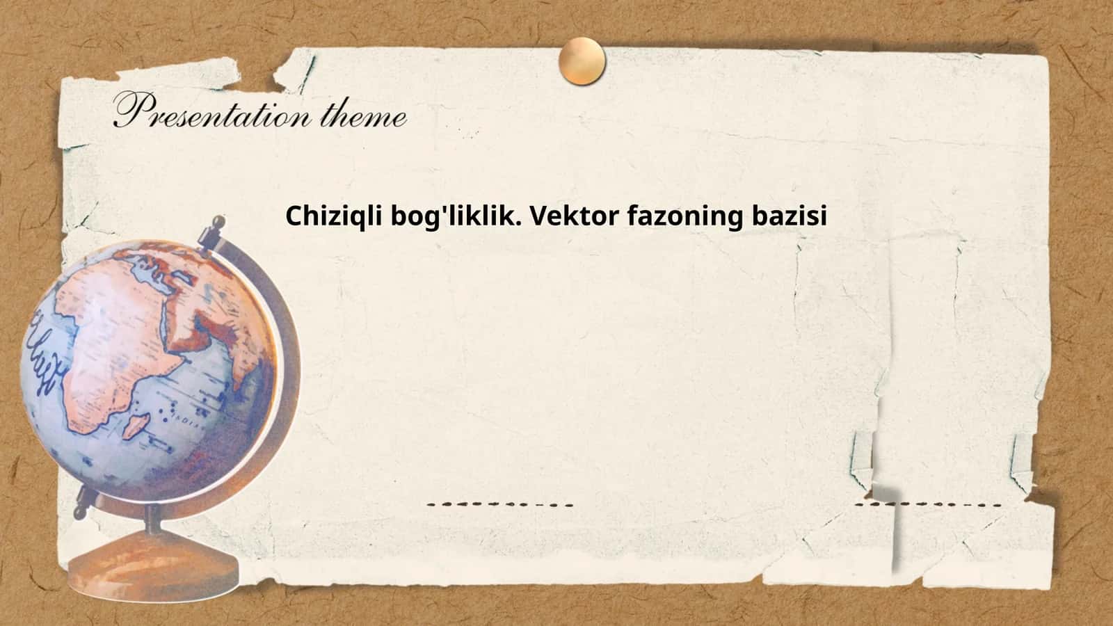 Chiziqli bog'liklik. Vektor fazoning bazisi