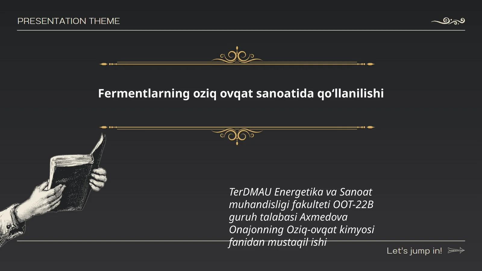 Fermentlarning oziq ovqat sanoatida qoʻllanilishi