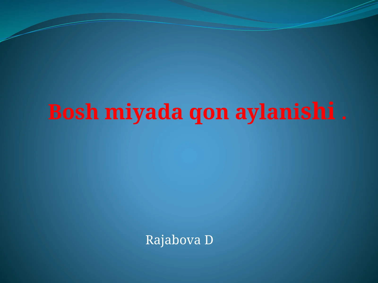 Boshmiyada qonaylanishi