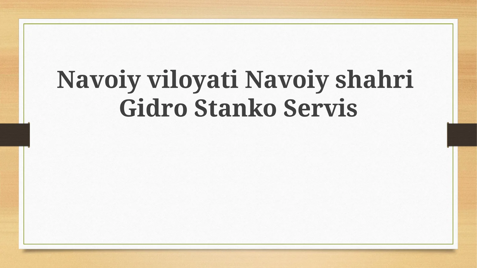 "Gidro Stanko Servis" kompaniyasi: Faoliyat va istiqbollari