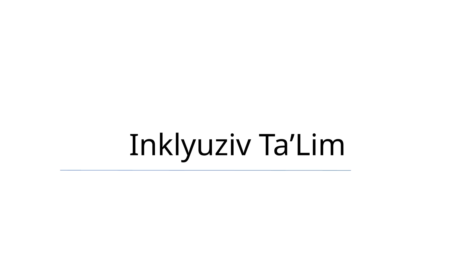 Inklyuziv TaʼLim