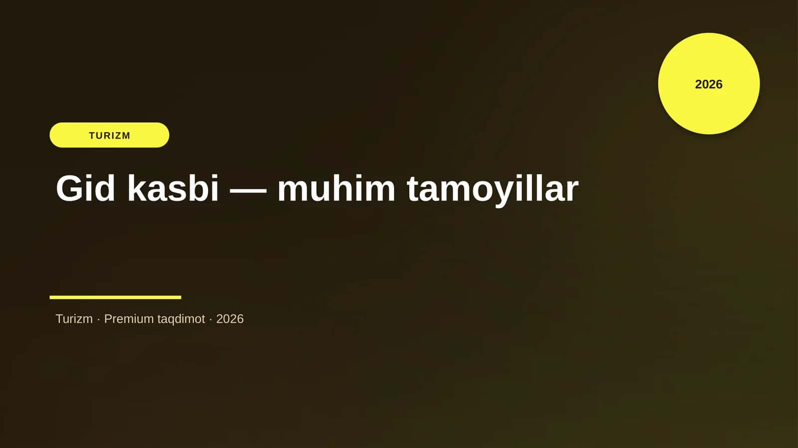 Gid kasbi — muhim tamoyillar