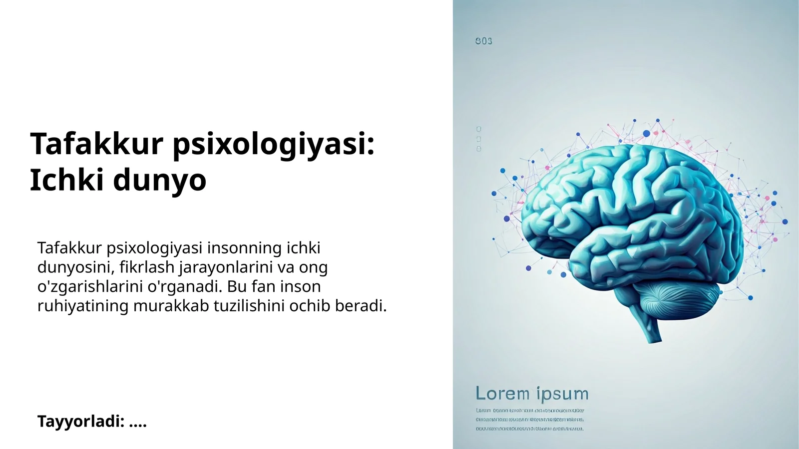 Tafakkur psixologiyasi: Ichki dunyo