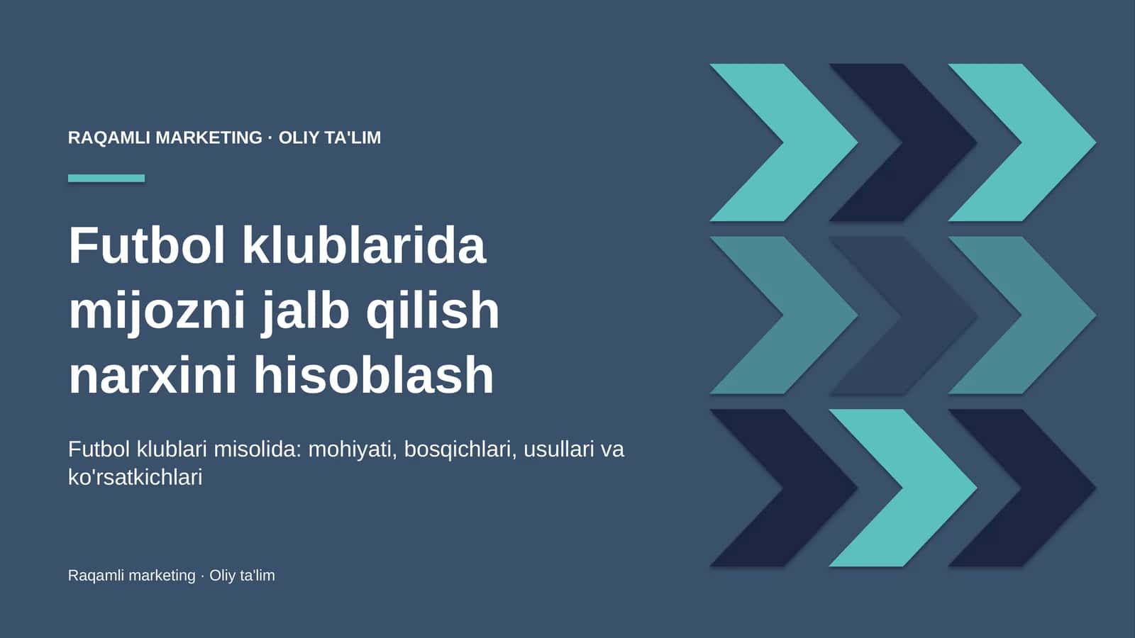 futbol klublarida mijozni jalb qilish narxini hisoblash 5361