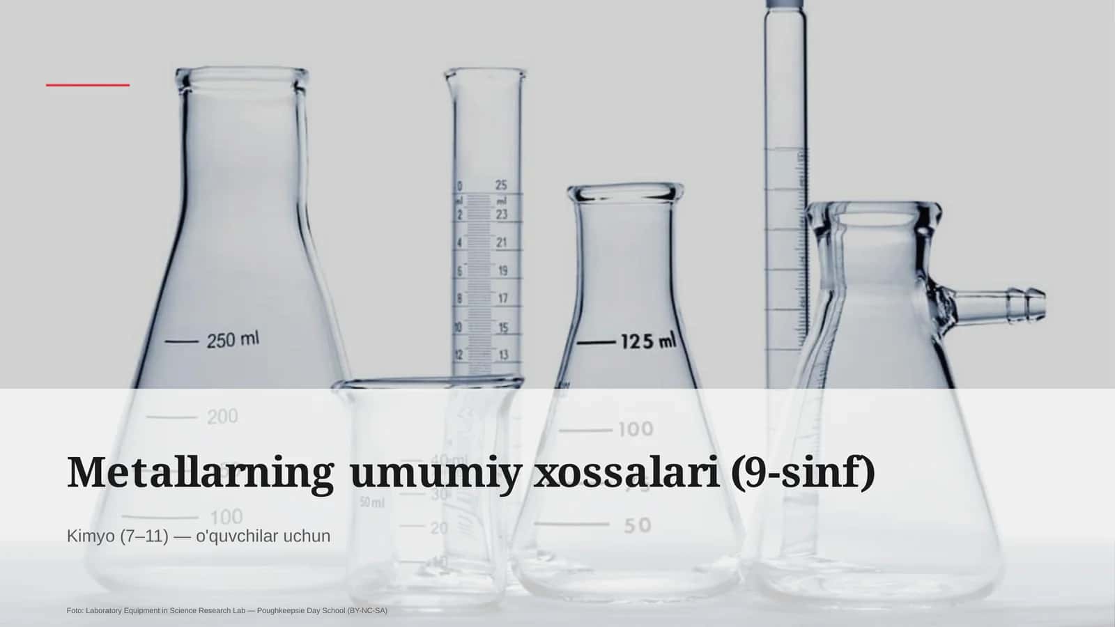 Metallarning umumiy xossalari (9-sinf)